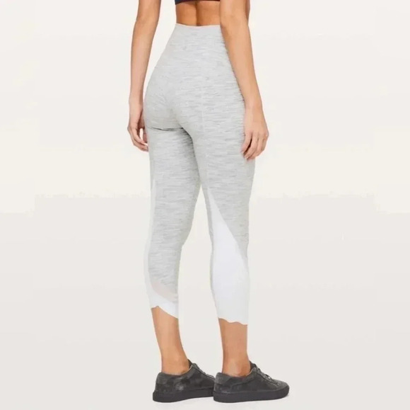 Lululemon Wunder Under Crop II Wee are from Space Mesh Scallop Hem Legging(8/10) - Picture 2 of 11